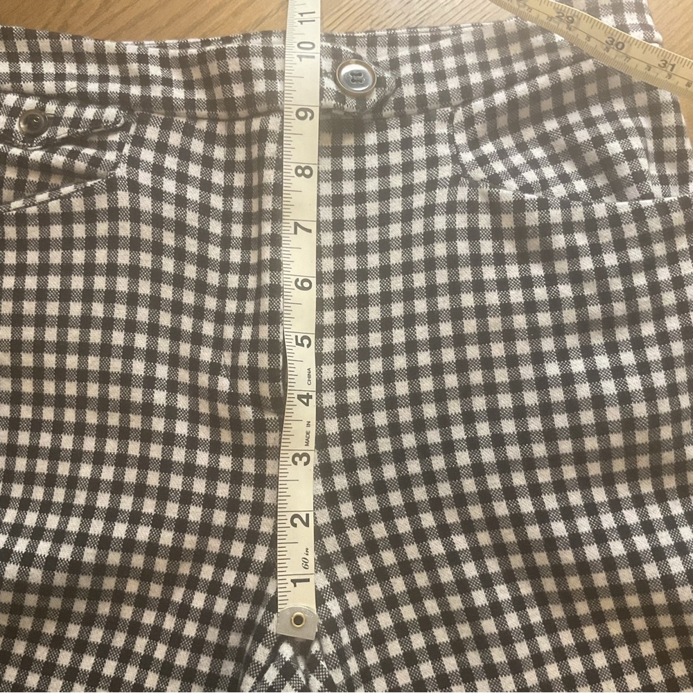 Anthropologie Black & White Gingham Capri Pedal Pusher Pants - Picture 12 of 16